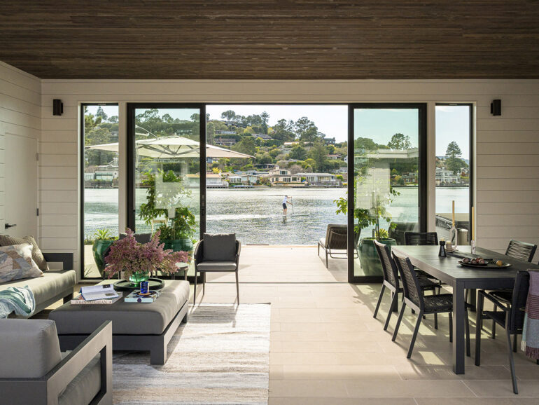 Belvedere waterfront home - The homeowners sought a seamless connection to the lagoon