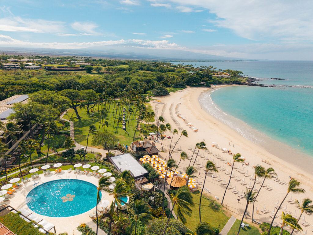 Family Pool Aerial View