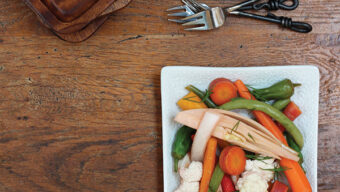 A platter of vegetables.
