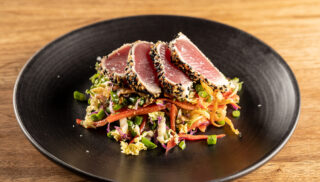Seared Ahi Tuna with Asian Slaw