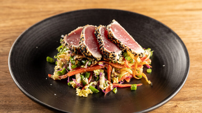 Seared Ahi Tuna with Asian Slaw