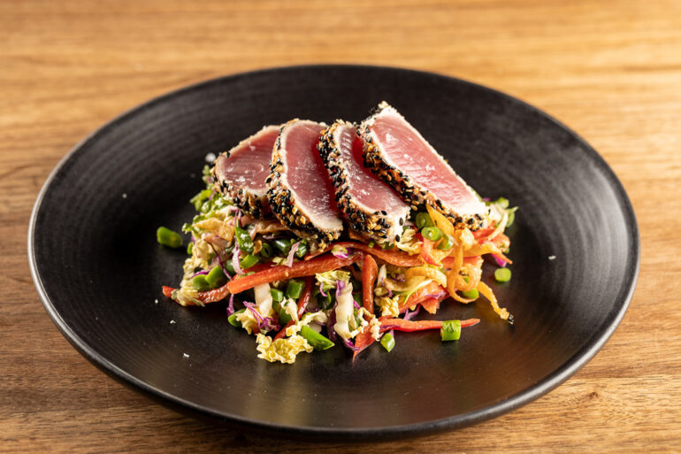Seared Ahi Tuna with Asian Slaw