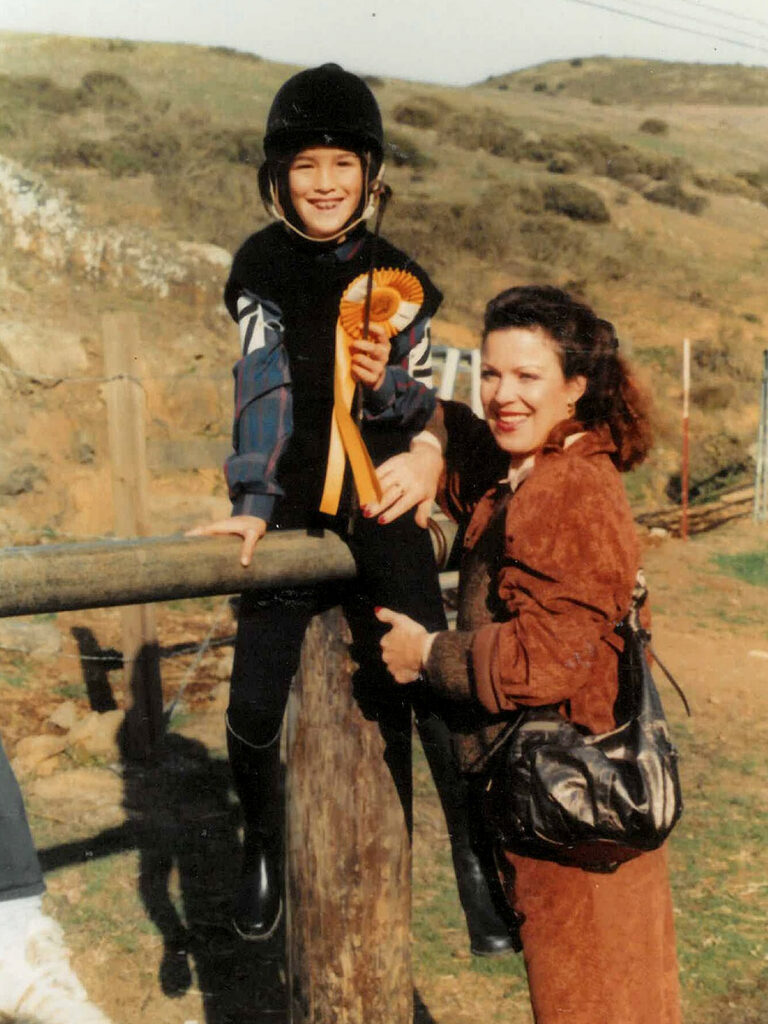Simone Delfino Yenni And Her Mom After A Miwok Horse Show