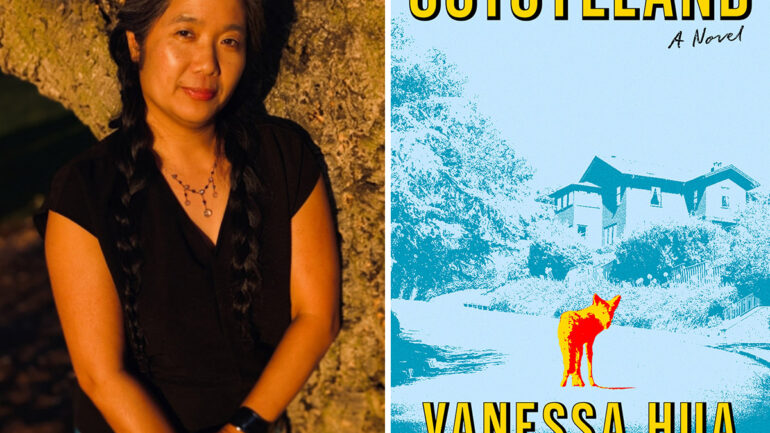 Vanessa Hua and Cover of her new book Coyoteland