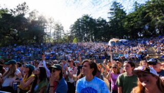 Photo of Guster performing live in concert at Sound Summit 2026 at Cushing Memorial Amphitheater in Mill Valley, CA on September 12, 2026.