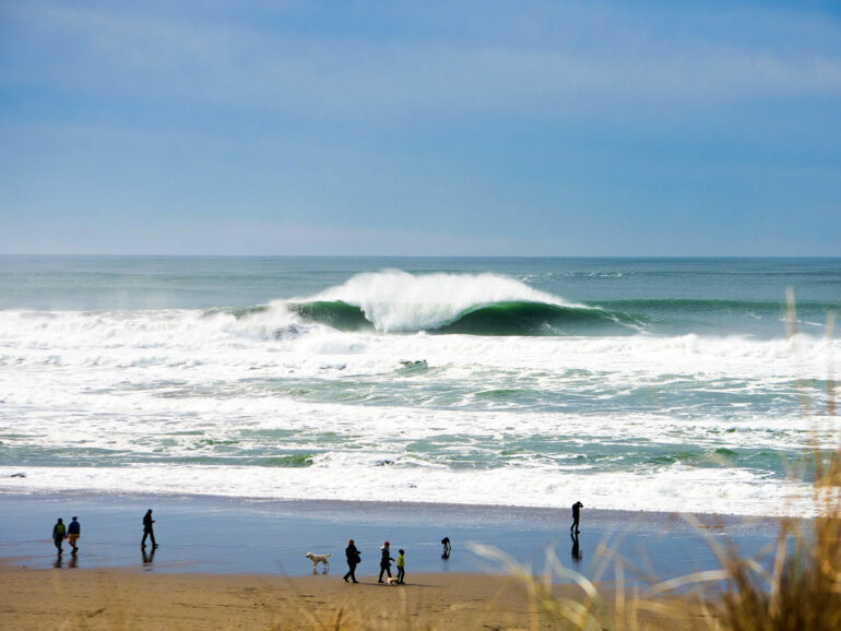 A beautiful mix of large swell, good wind, and perfect light combined for this image. A lot of the time it is all about “being in the right place, at the right time.” Ocean Beach, 2020
