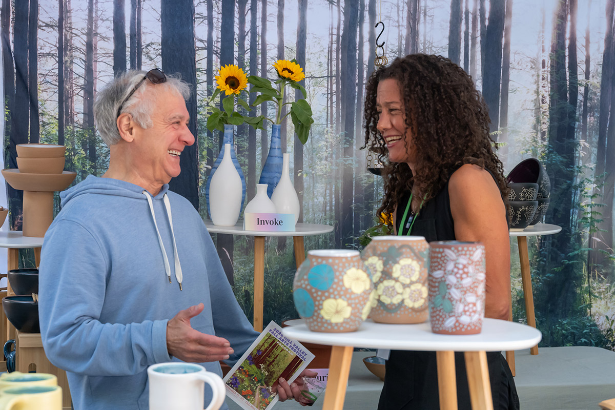 MVFAF 2026 Jeff Stone with artist Tina Fossella, Photo Credit Candace Swimmer
