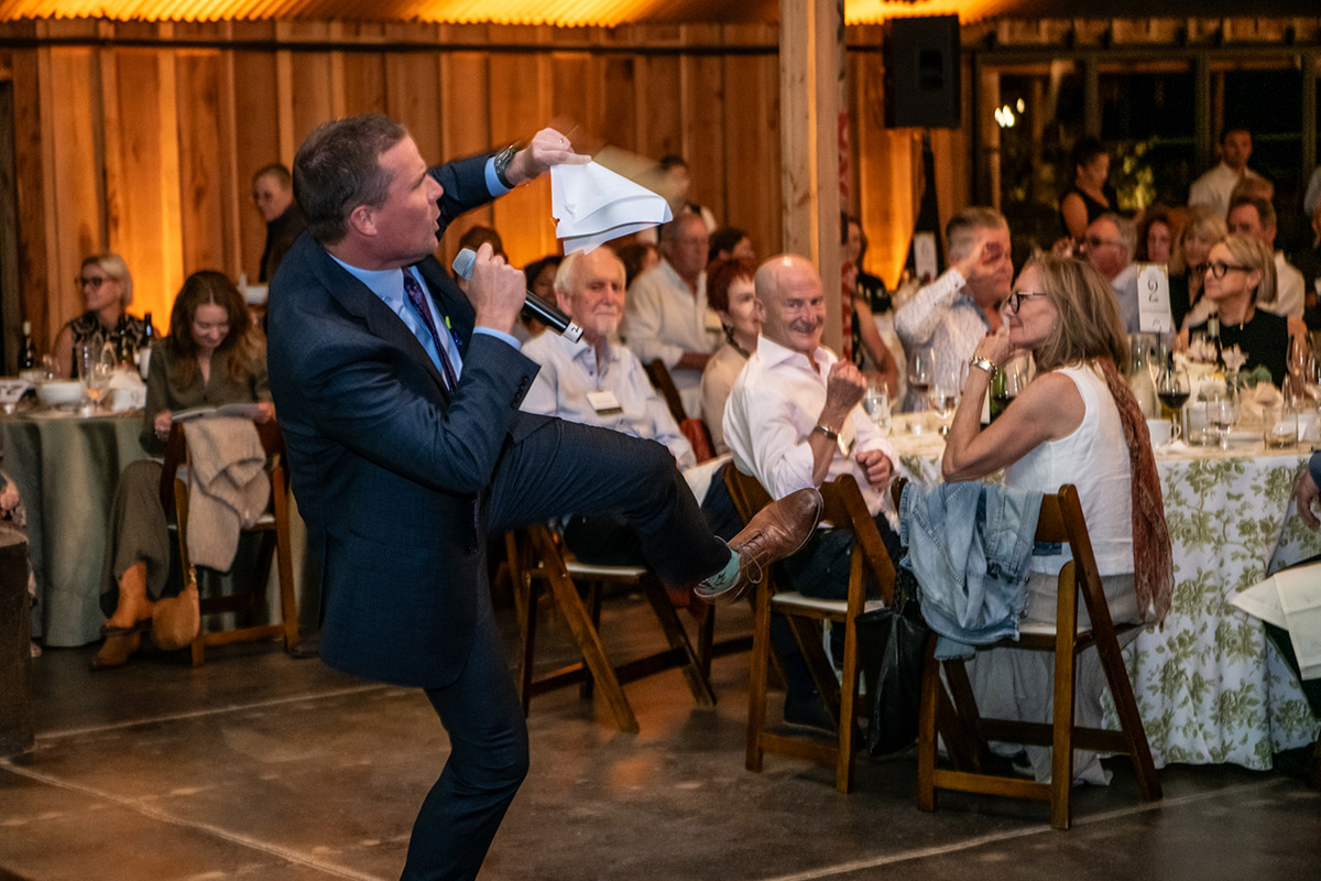 Senator Mike McGuire Auctioneering during Live Auction, Photo Credit Stuart Lirette