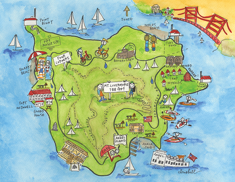 angel island immigration station map