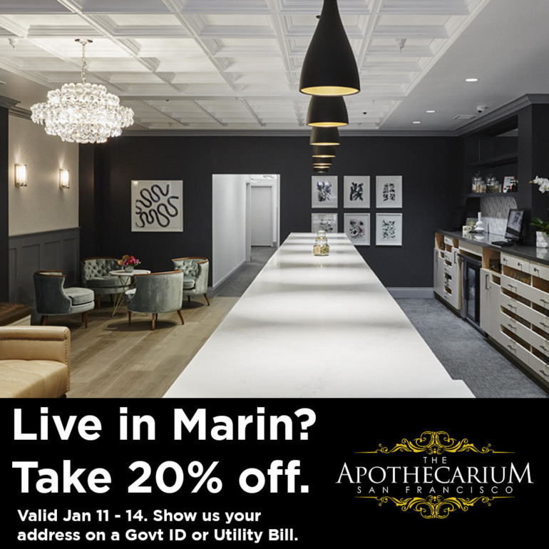Resident Discount at the Apothecarium, Marin Magazine