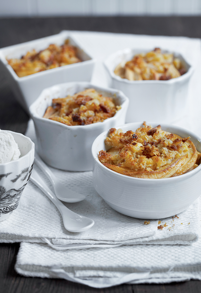 Apple Brown Betty with Ice Cream - Marin Magazine