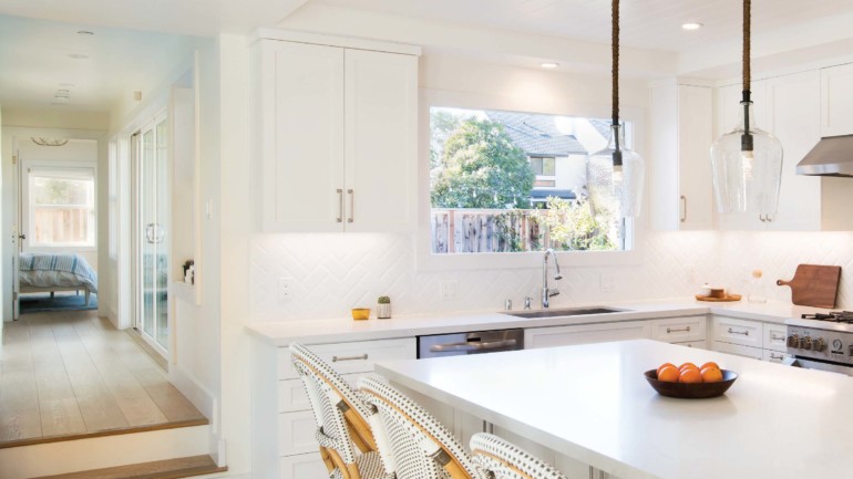 Mill Valley Home Kitchen, A Remodeled Beach Home; Expanding and Improving, Marin Magazine