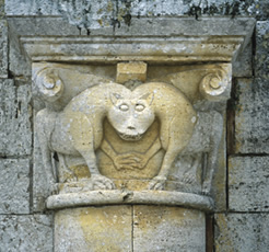 detail of an etruscan column