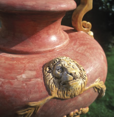 detail on an ancient urn