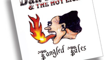 Album cover of "Tangled Tales" by Dan Hicks & The Hot Licks. It features an illustration of a person's head breathing currents of fire, with stylized text above and below the image.