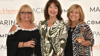 Judy Hervall, Michele Johnson and Linda Reid, MVFF Party 2018, Marin Magazine