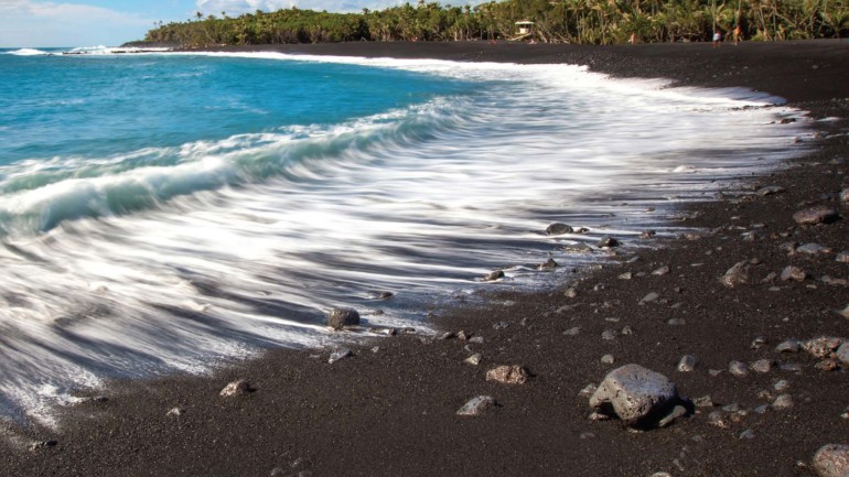 Where to Go in Hawaii This Spring, Marin Magazine, Isaac Hale Beach Park in Pohoiki, Black Sand Beach and Lagoon, Big Island, Puna District